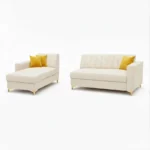 L shape 5 seater sofa set detail view
