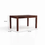 Handcrafted 6 seater wooden dining table dimensions