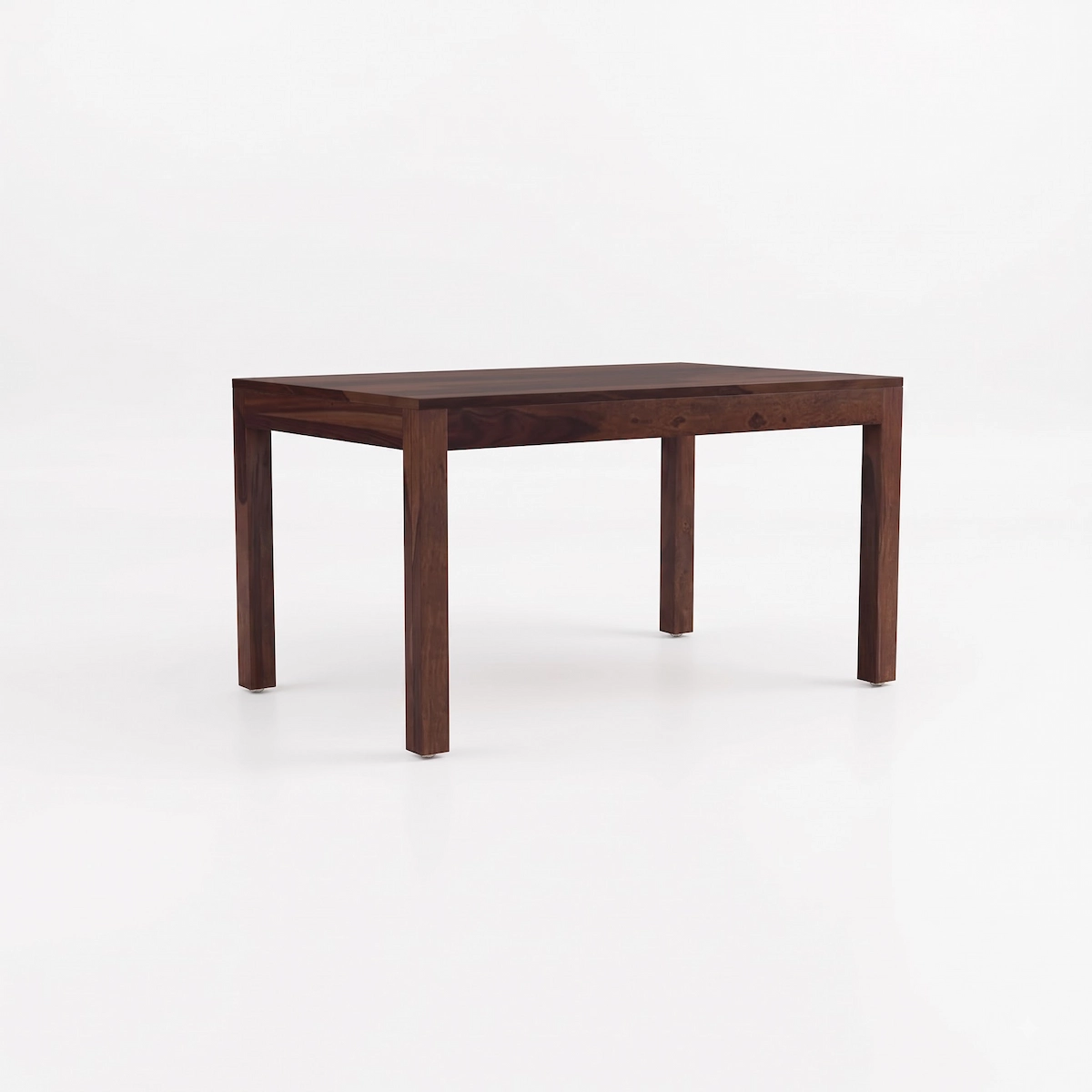Handcrafted 6 seater wooden dining table front