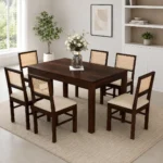 Handcrafted 6 seater wooden dining table room